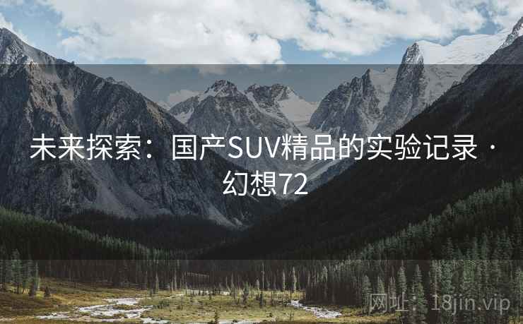 未来探索：国产SUV精品的实验记录 · 幻想72
