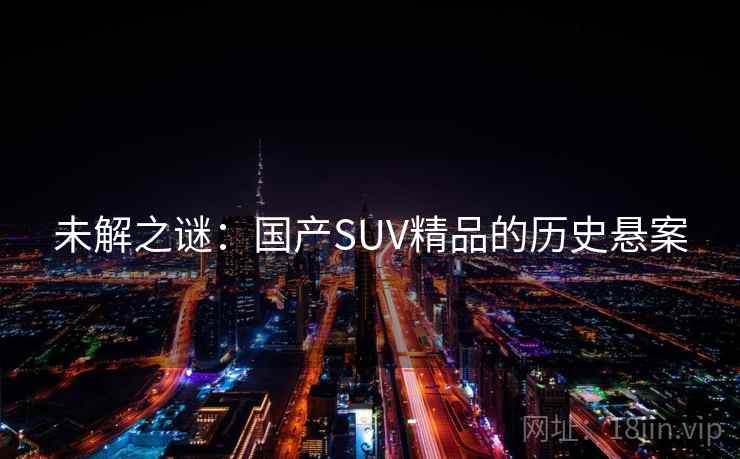 未解之谜：国产SUV精品的历史悬案  第2张